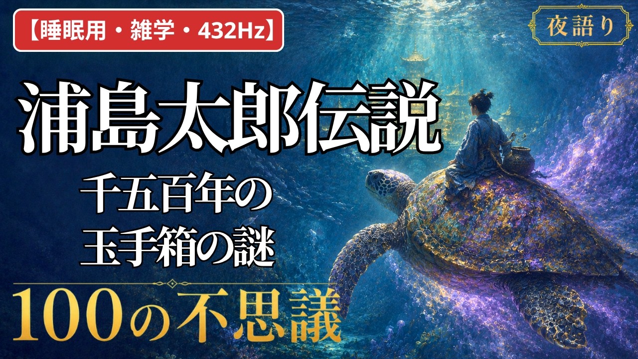 【睡眠用・雑学・432Hz・途中広告なし】浦島太郎伝説の真実100選 — 眠れない夜の浦島夜語り
