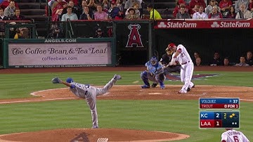 KC@LAA: Trout plates two on a single to right field