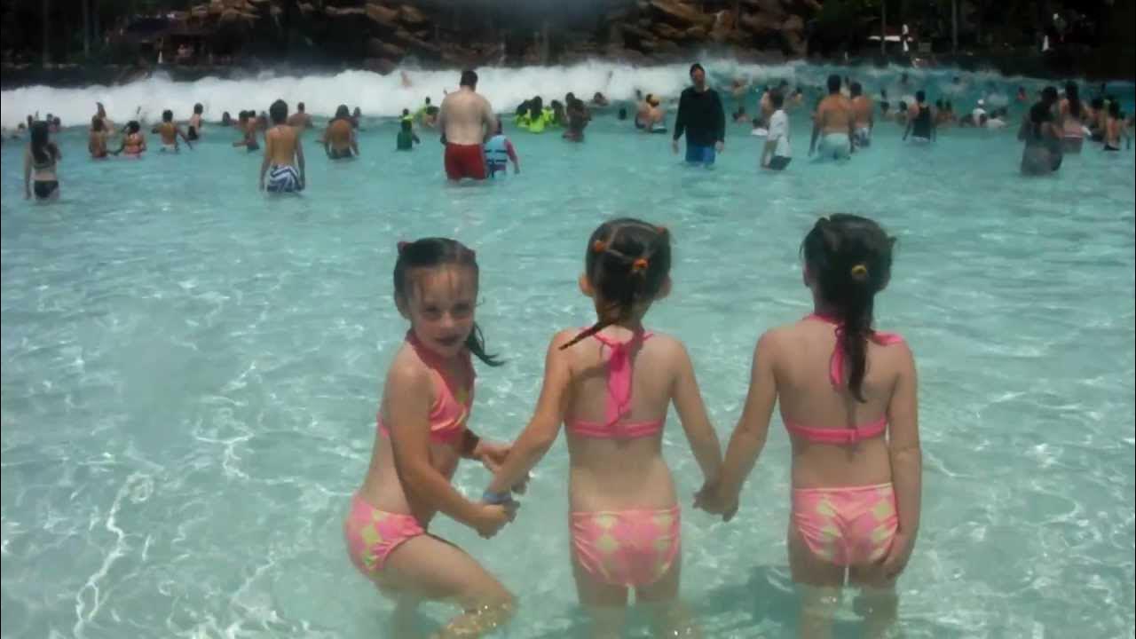 The Typhoon Lagoon wave pool - YouTube