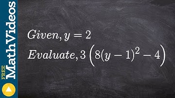 Evaluate an expression with one variable ex7, 3(8(y - 1)^2 - 4);  y = 2