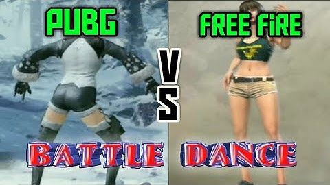 KEREN......!! BATTLE  DANCE  PUBG VS FREE FIRE