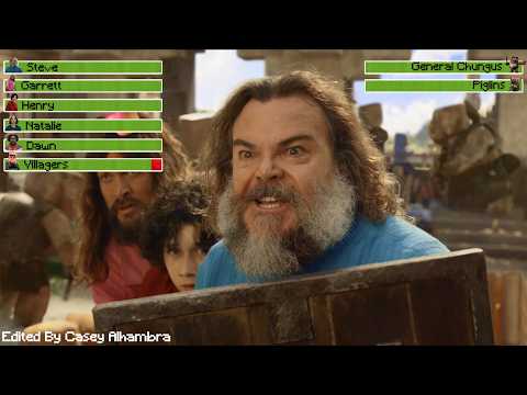 A Minecraft Movie (2025) Village Attack with healthbars 1/2