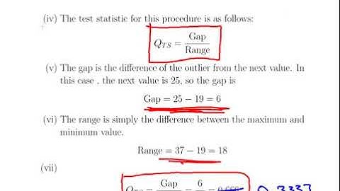 Dixon Q Test for Outliers - Worked Example
