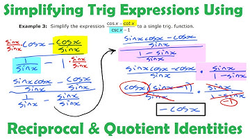 Simplifying Trig Expressions Using Reciprocal and Quotient Identities • [6.1f] PRE-CALCULUS 12