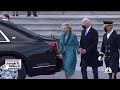 President Joe Biden and Vice President Kamala Harris depart the U.S. Capitol