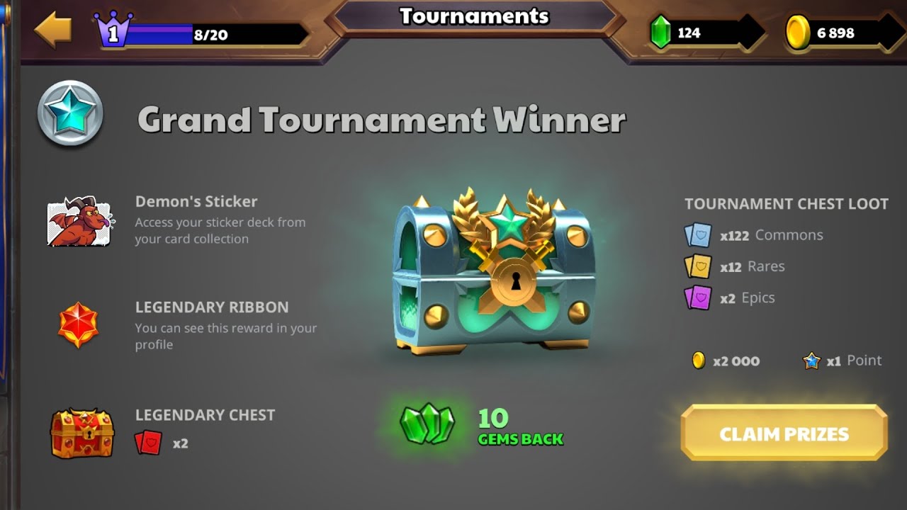 CASTLE CRUSH DEMON TOURNAMENT WIN