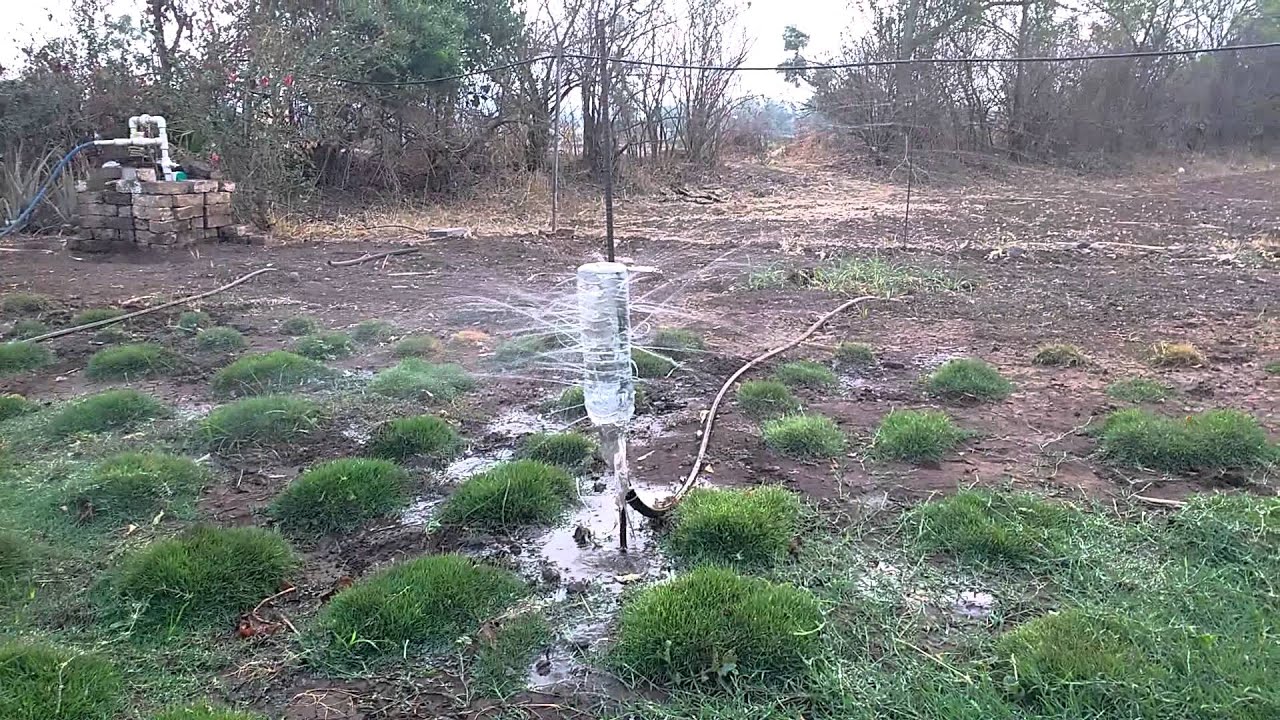 DIY home made water sprinkler for garden lawn - YouTube