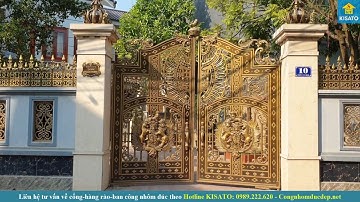 Mẫu Cổng Nhôm Đúc Đẹp Sang Chảnh Cho Biệt Thự Tân Cổ Điển