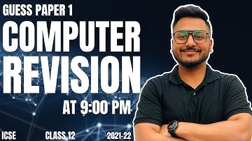 ISC | Class 12 | Computer | Term 2 |  Guess Paper 1 | Maaheshwari classes | Yash Maheshwari