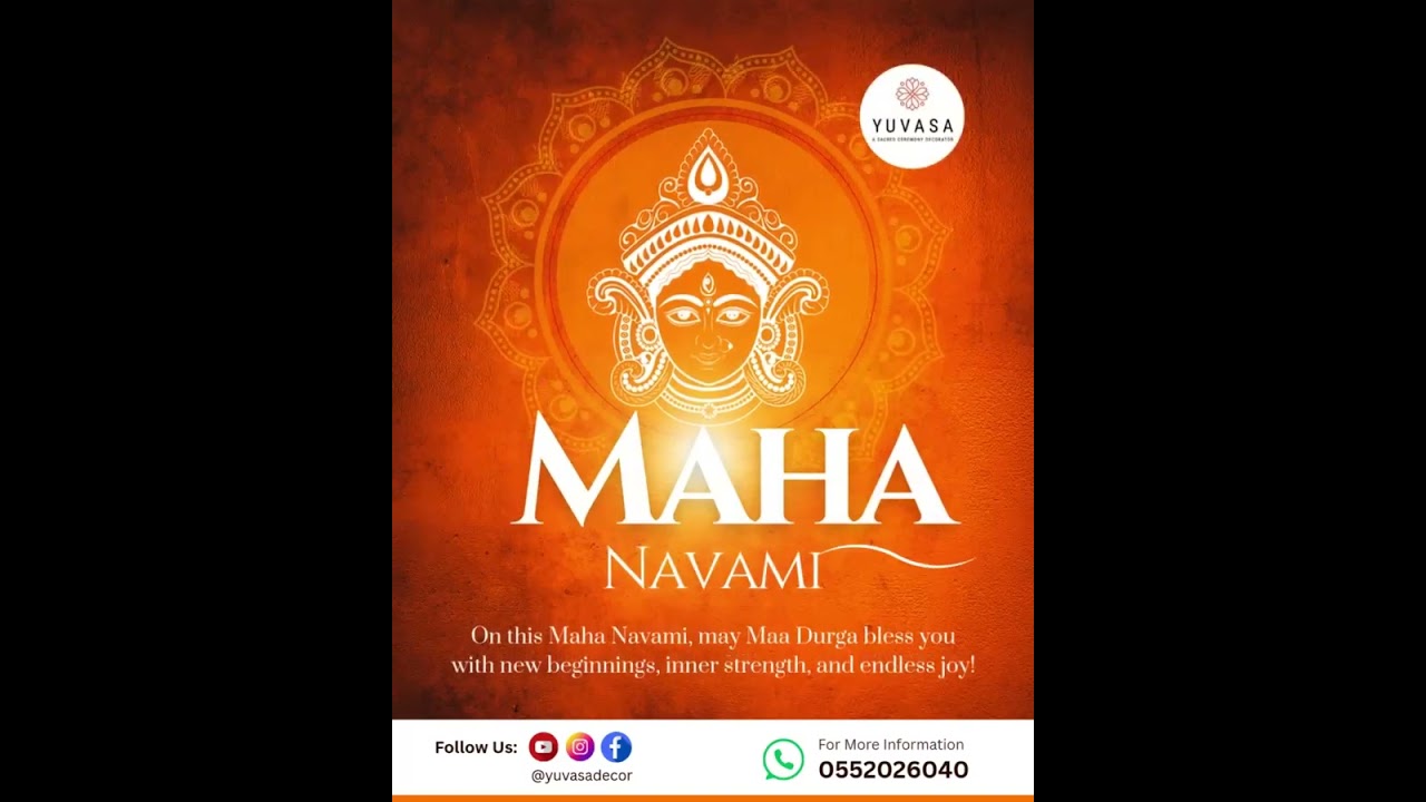 Happy Maha Navami 2025 | Divine Wishes from YUVASA | 