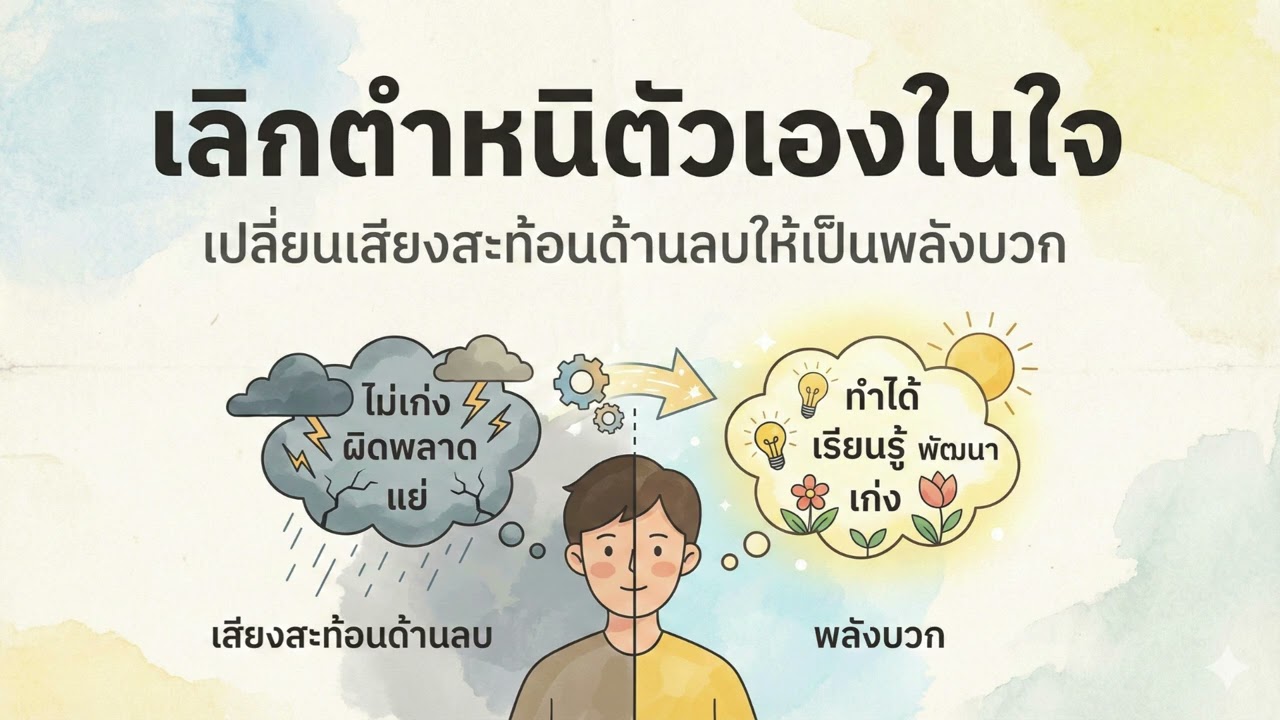 เลิกตำหนิตัวเองในใจ เปลี่ยนเสียงสะท้อนด้านลบให้เป็นพลังบวก