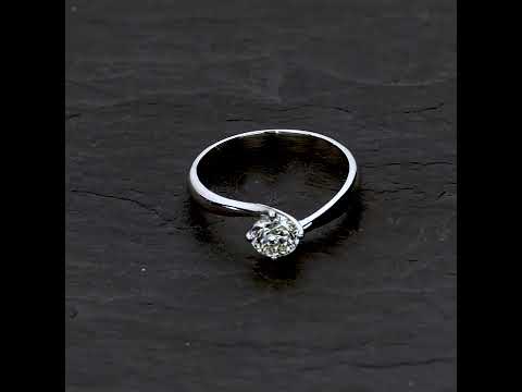 Video: Auksinis žiedas su Briliantu "Whirlwind 60"