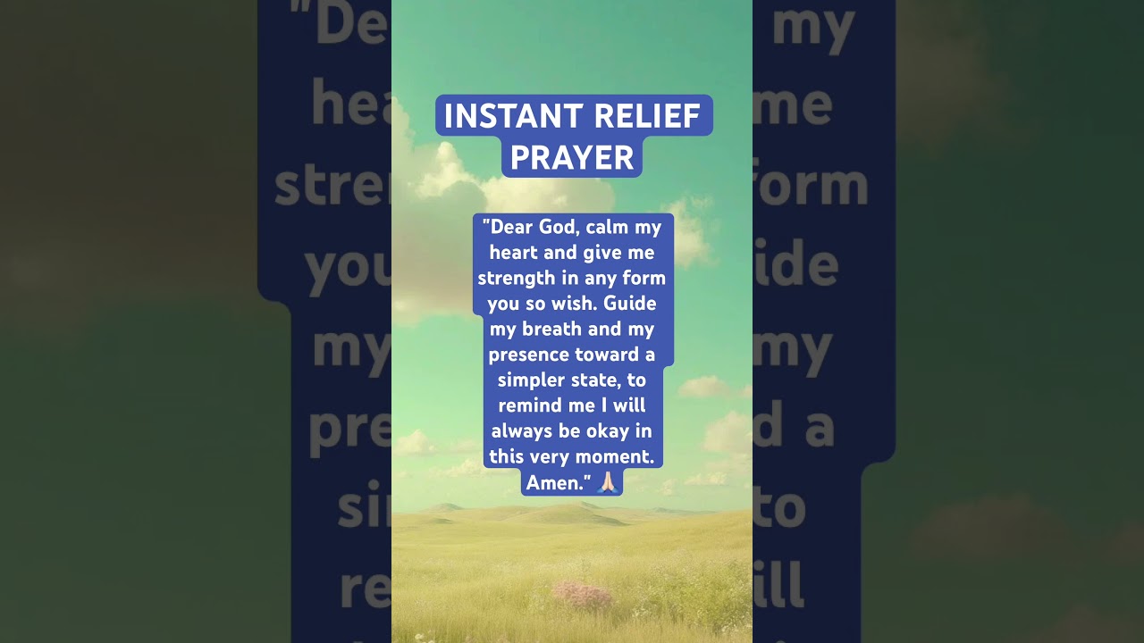 INSTANT RELIEF PRAYER 