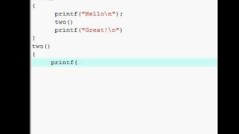 1.1 Multiple functions in a C program