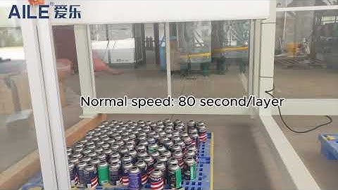 AILE Automatic Empty Aerosol can unloading machine Aerosol cans Depalletizer