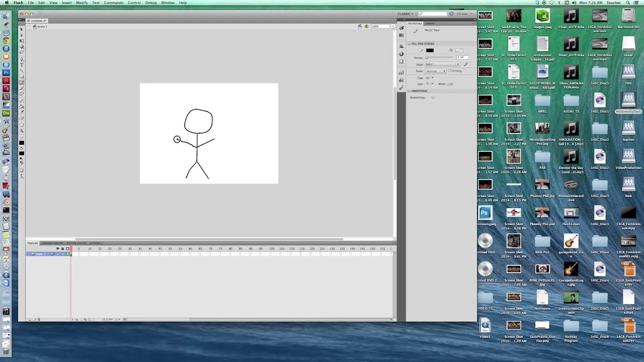 Flash Part1 (Frame by Frame Animation Basics) YouTube