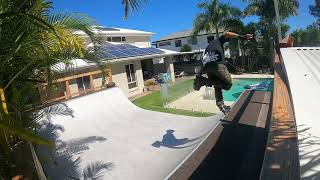 New Learns on the Backyard Mini-Ramp over Easter break. Aggressive Inline Skating.