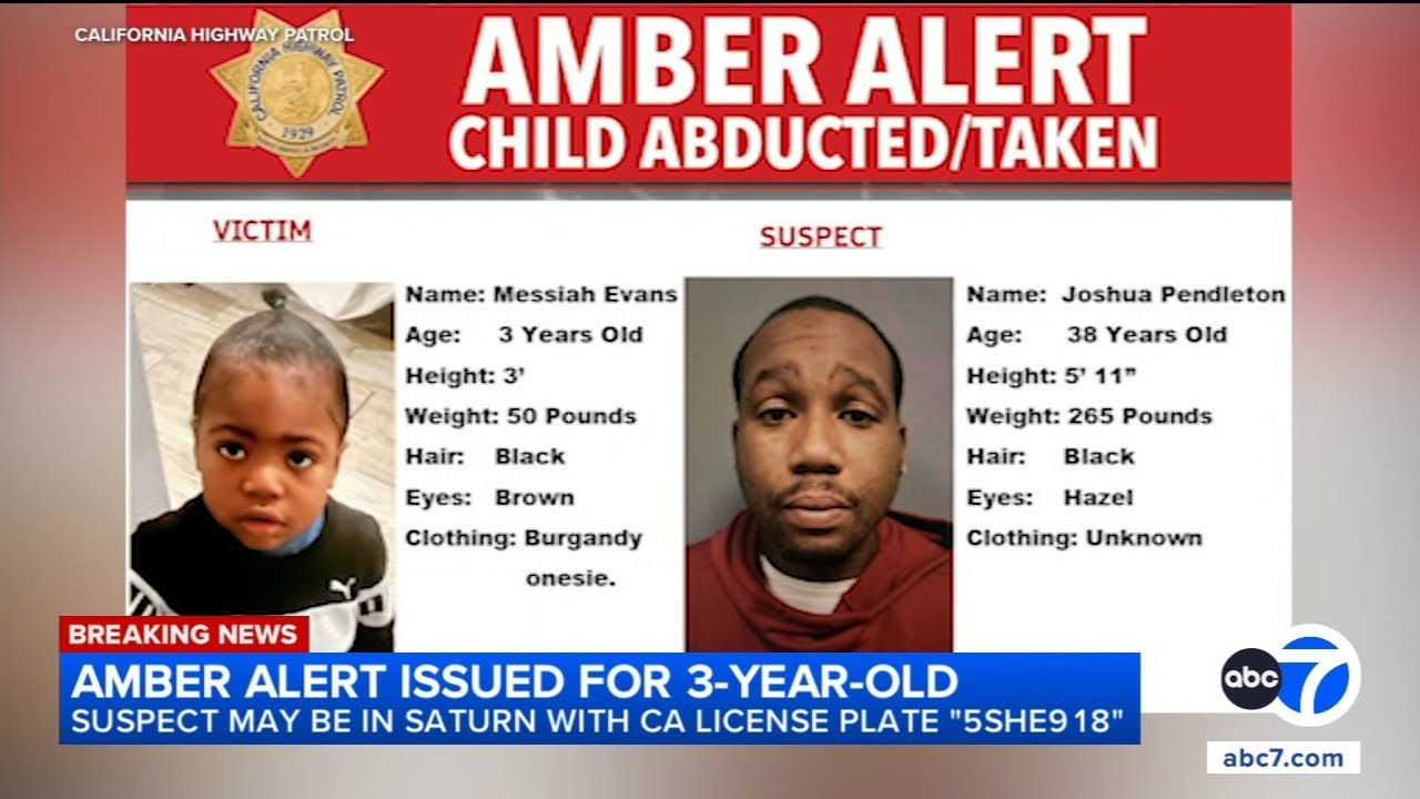 Amber Alert issued for 3-year-old boy abducted from LA area, CHP says ...