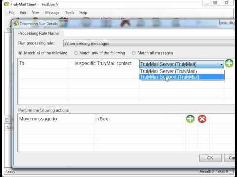 Creating a message processing rule