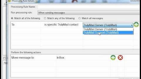 Creating a message processing rule