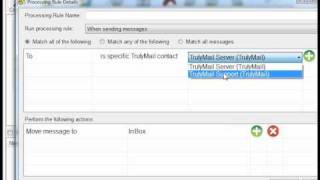 Creating a message processing rule