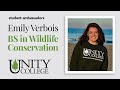 Unity college student ambassador emily verbois