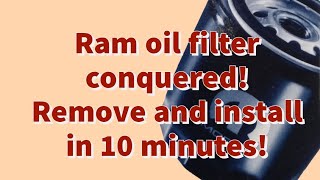 Ram oil change [ram 1500 easy, no spill oil change] #oilchange