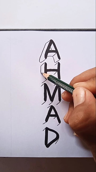 Nama AHMAD, Menggambar 3d #shorts