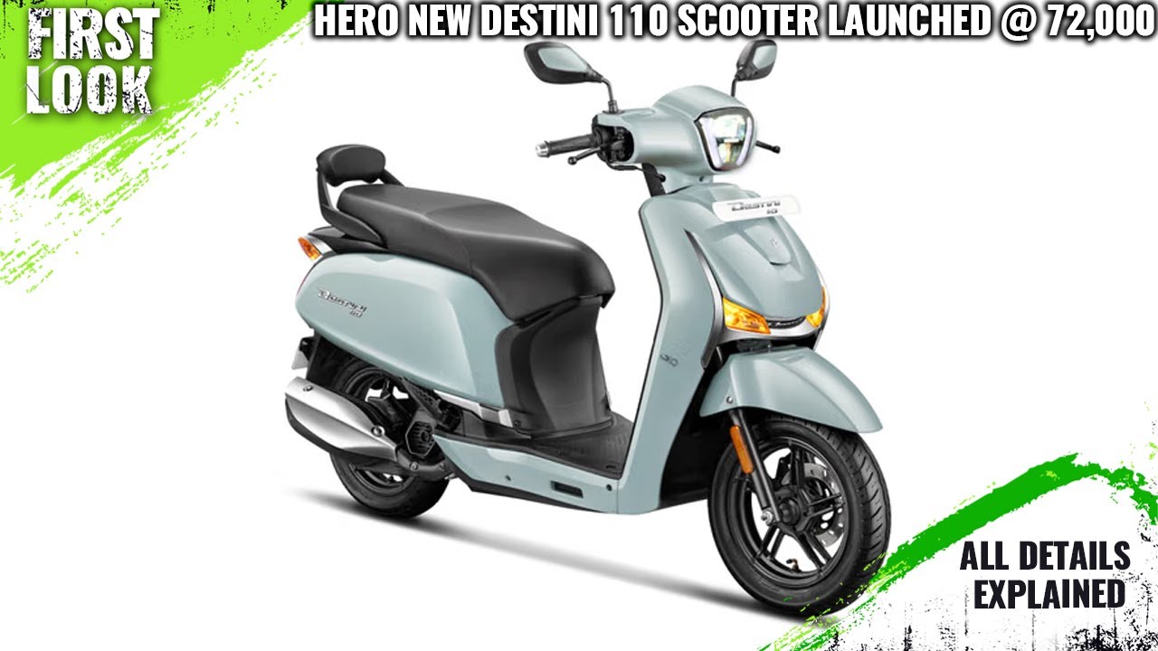 Hero Destini 110 Launched - Price From 72,000 - Gets 12″ Wheels, 56.2 Km/l Mileage And More Details