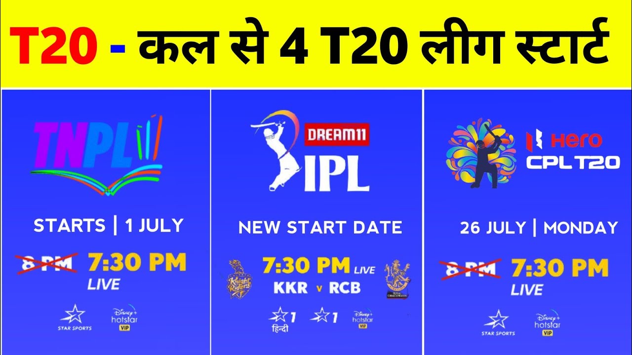 IPL 2021 - Upcoming T20 League ( Tnpl 2021 Schedule, CPL 2021, Srilanka Premier League 2021 )
