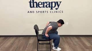 Anterior Weight Shift in seated with arm support - male model