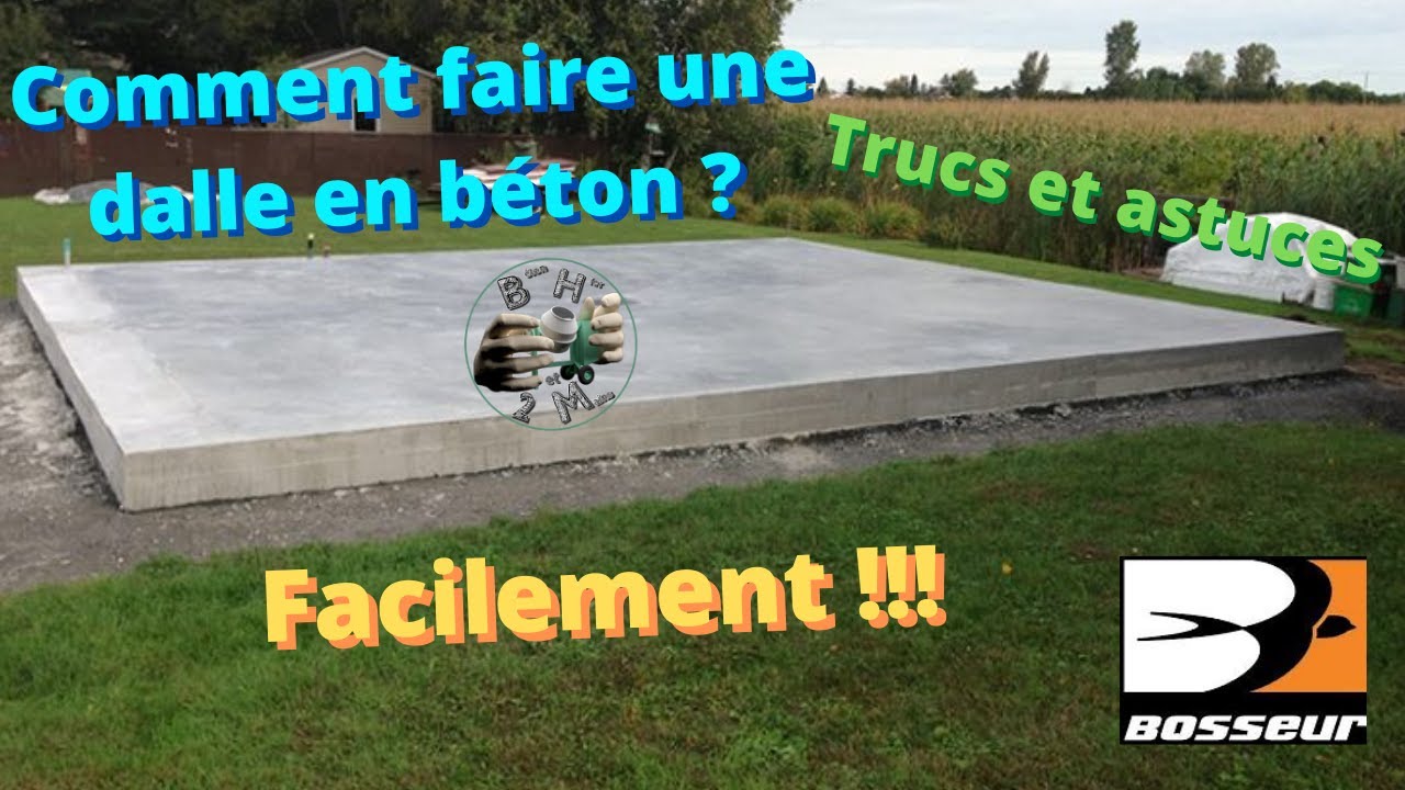 Comment faire une dalle en béton facilement - YouTube