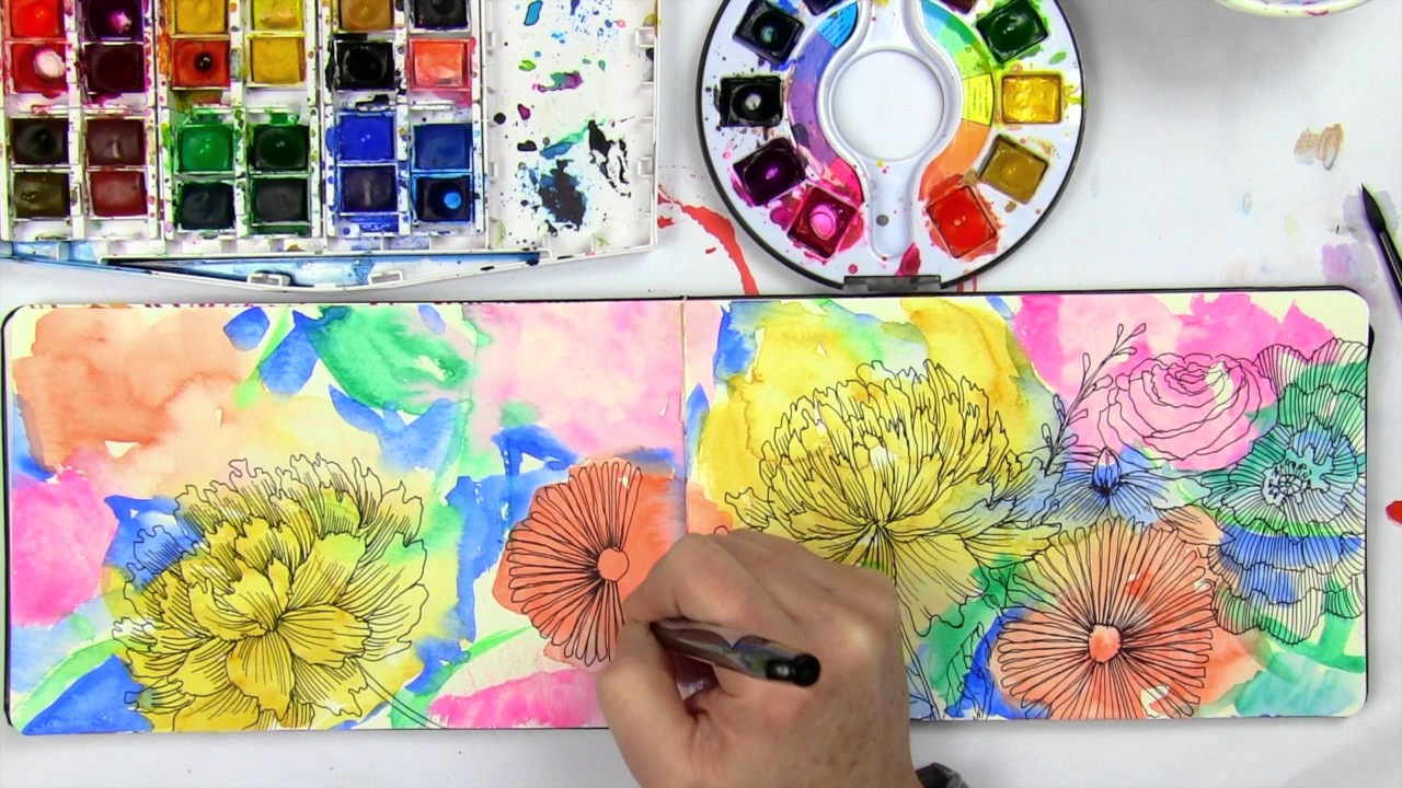 sketchbook flowers YouTube