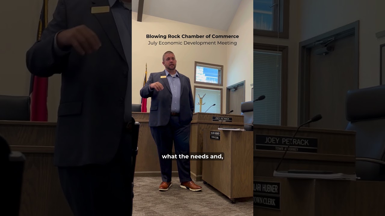 Justin Somers, Regional Director for Senator Budd at the July 10 Economic Development Meeting