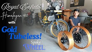 Himalayan 450 Gold Tubeless Spoke Wheels Are A Game Changer Accessories Royal Enfield Himalayan 450