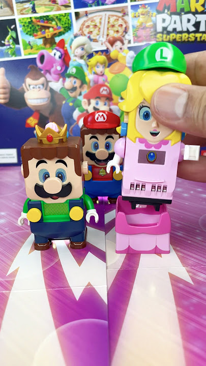 Is This My Hat? 🤔 Lego Peach & Luigi #lego #shorts #toys