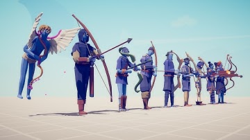 ALL ARCHERS vs 10x EVERY UNIT - Totally Accurate Battle Simulator TABS