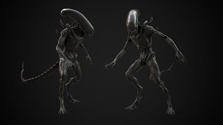 Alien.  Sculpt in Zbrush