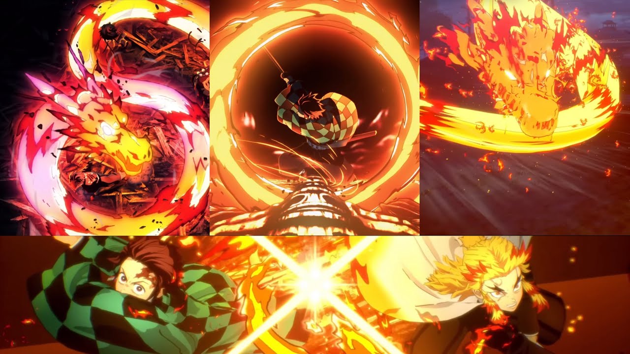 【Demon Slayer】All Sun Breathing in Anime & Game｜鬼灭之刃 日之呼吸全动画&游戏 （4K 60FPS）