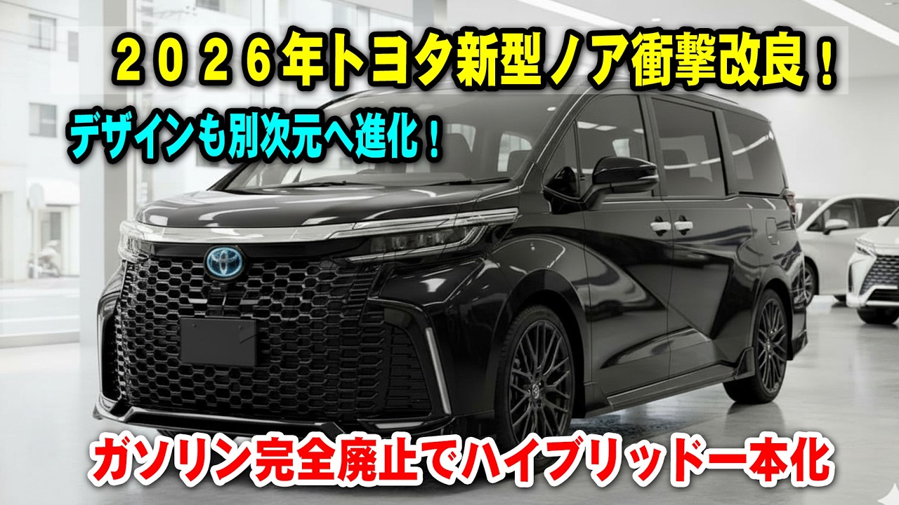 Toyota's new Noah undergoes a shocking transformation in 2026