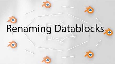 Renaming Datablocks - Blender Project Glue Addon