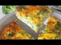 Crustless Broccoli Cheddar Quiche Recipe 