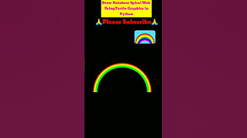 Draw Rainbow Spiral Web Using Turtle Graphics in Python|#shorts #rainbow #youtubeshorts #viral