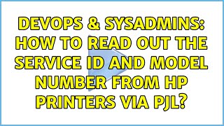 Celebrity DevOps & SysAdmins: How to read out the service ID and model number from HP printers via PJL? Profile