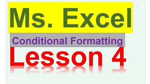 Conditional formatting in M.s Excel 2016 Tutorial for beginner  Pashto #TechnicalPashto4k یکسیل ۲۰۱۶