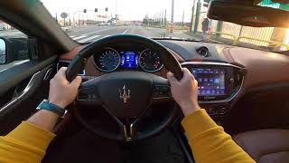 2016 Maserati Ghibli S Q4 3.0 V6 TwinTurbo 430 HP - POV Test Drive, sound, acceleration