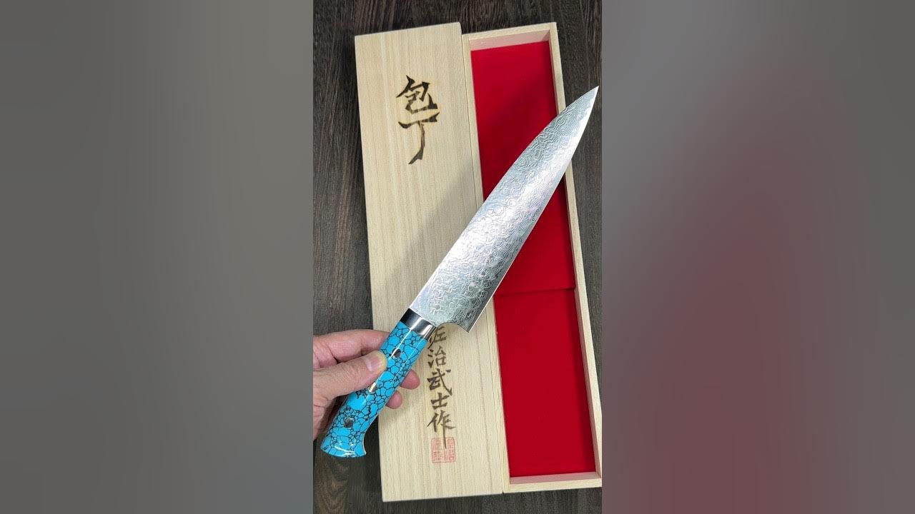 Takeshi Saji R2 Diamond Finish Damascus TCA Japanese Chef's Gyuto