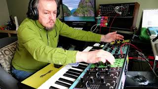 Moog Matriarch, Behringer 960 sequencer and Dreadbox Hysteria Jam