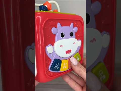 Музичний куб "Чарівний Куб", НА УКРАЇНСЬКІЙ  МОВІ, світло, казки, геометричний сортер, годинник, видео 1