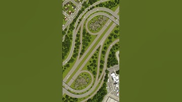 Double Trumpet Interchange 🛣️ #shorts #interchange #citiesskylines